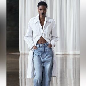 Zara wrinkled trench coat